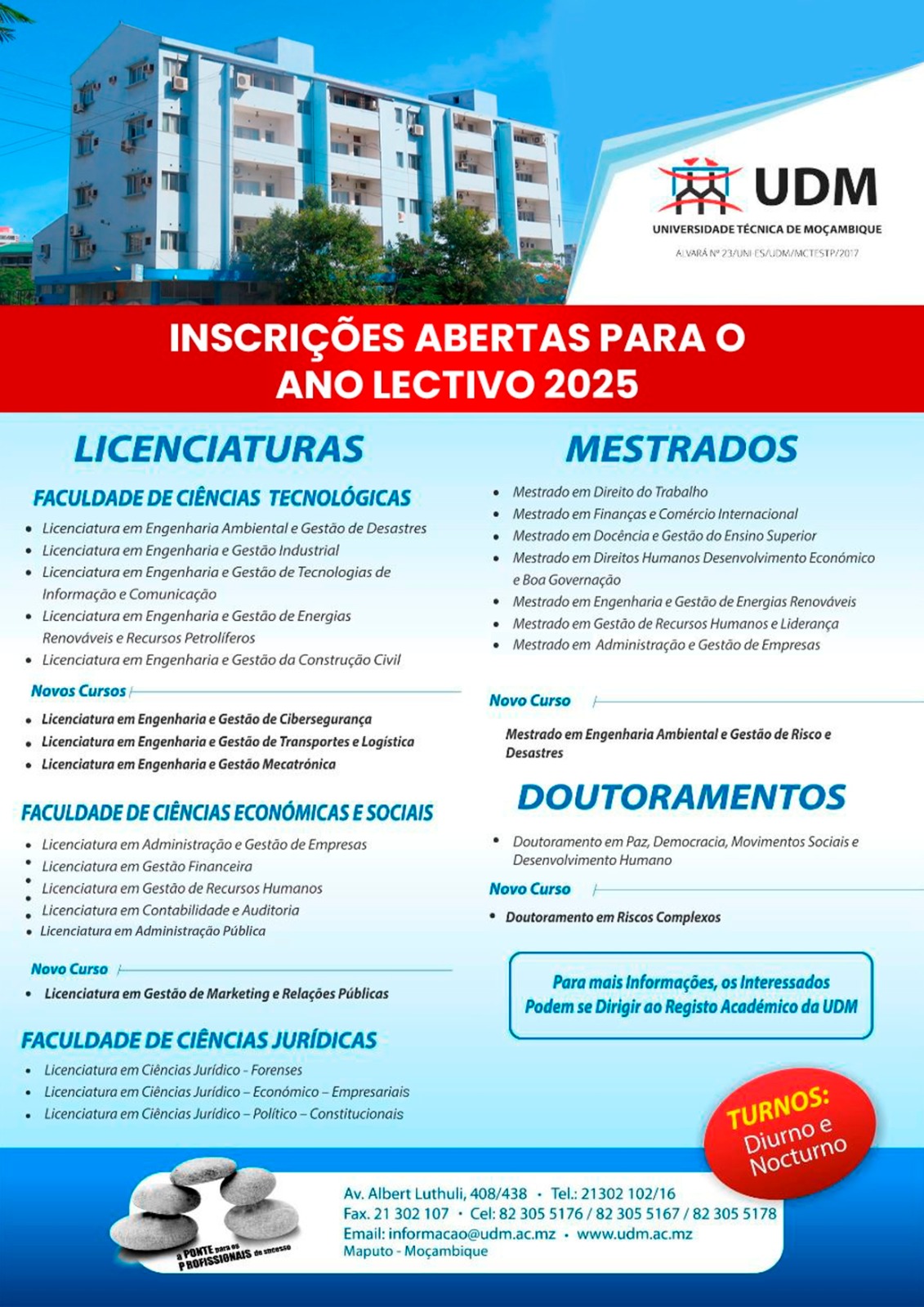 INSCRIÇÕES ABERTAS PARA O ANO LECTIVO 2025