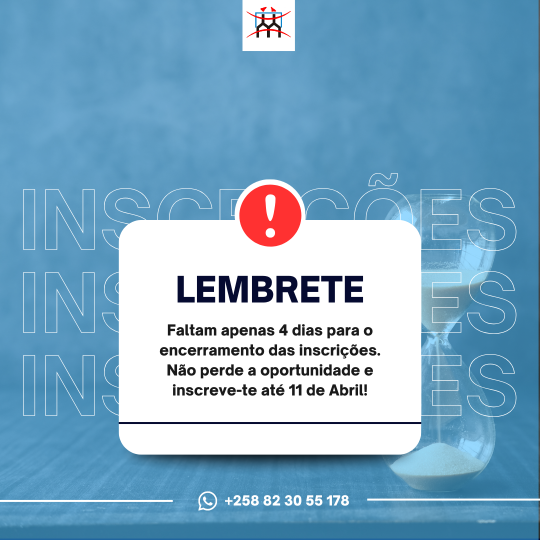 As inscrições para o ano 2025 estão prestes a terminar!